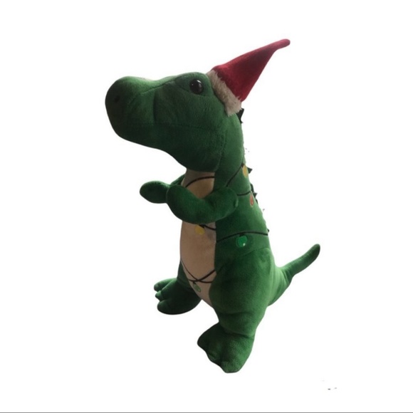 4/$20 T Rex Tyrannosaurus Rex christmas plush plushie stuffed animal santa - Picture 3 of 7